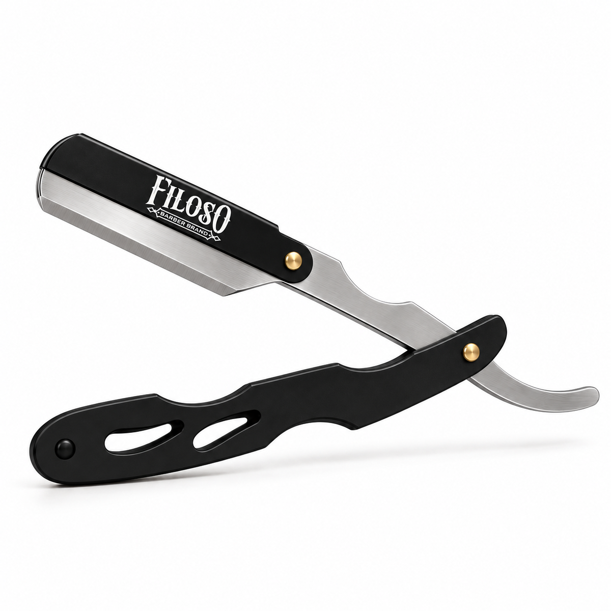 Barber Straight Razor – Black & Silver | Filoso
